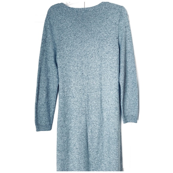 POSH PARTY SPECIAL TALBOT Grey Tweed Side Tie Sweater Dress - Picture 10 of 15